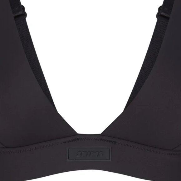 SKIMS Signature Swim Plunge Bikini Top - Onyx XL - Picture 4 of 5